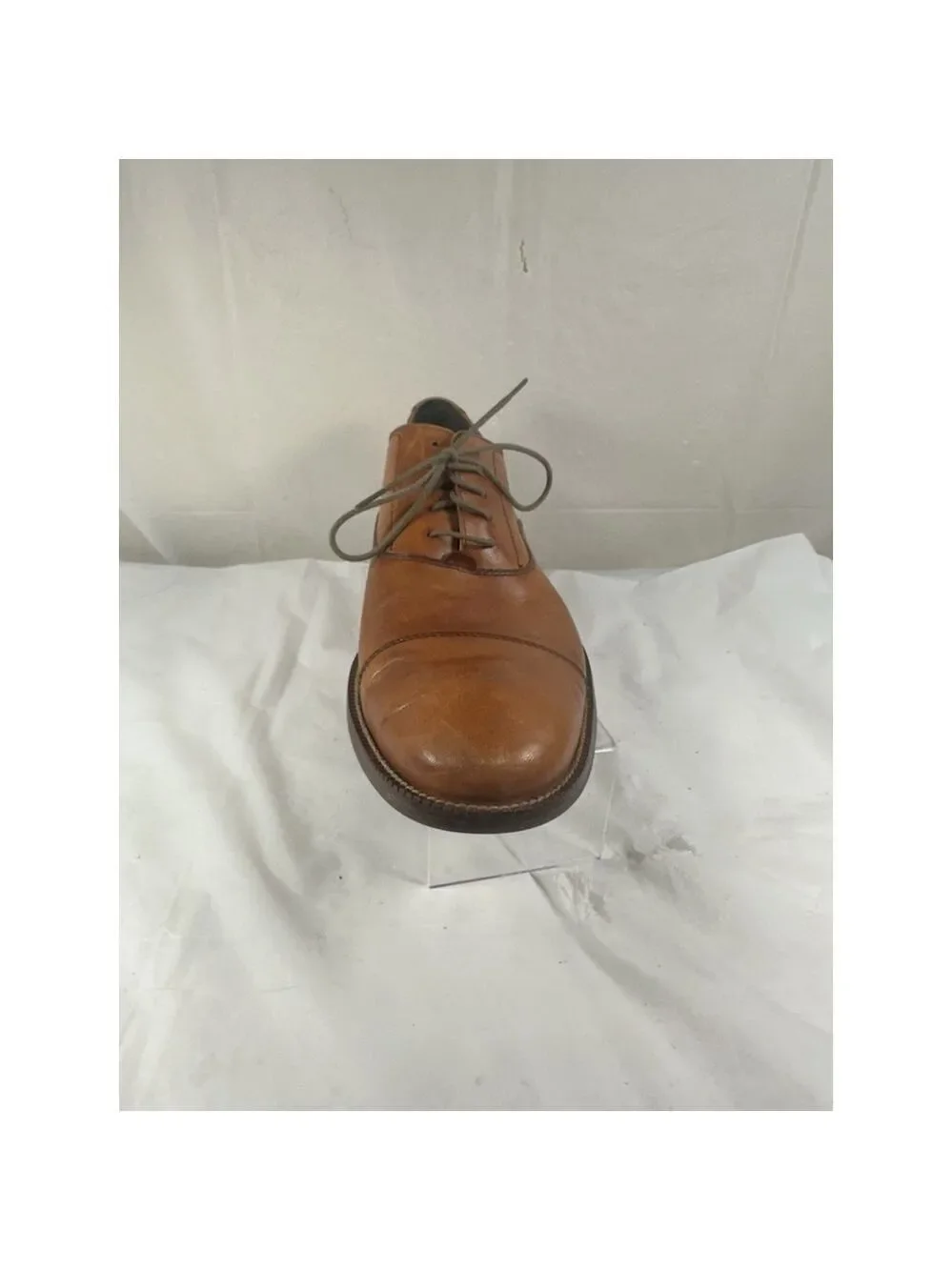 COLE HAAN SIZE 10 M MEN SHOES WILLIAMS CAP TOE OXFORD tan LEATHER C12337